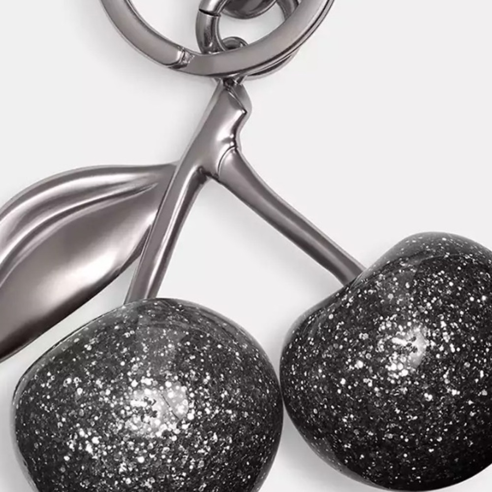 Coach SILVER Metallic Cherry Key Holder - Picture 2 of 4